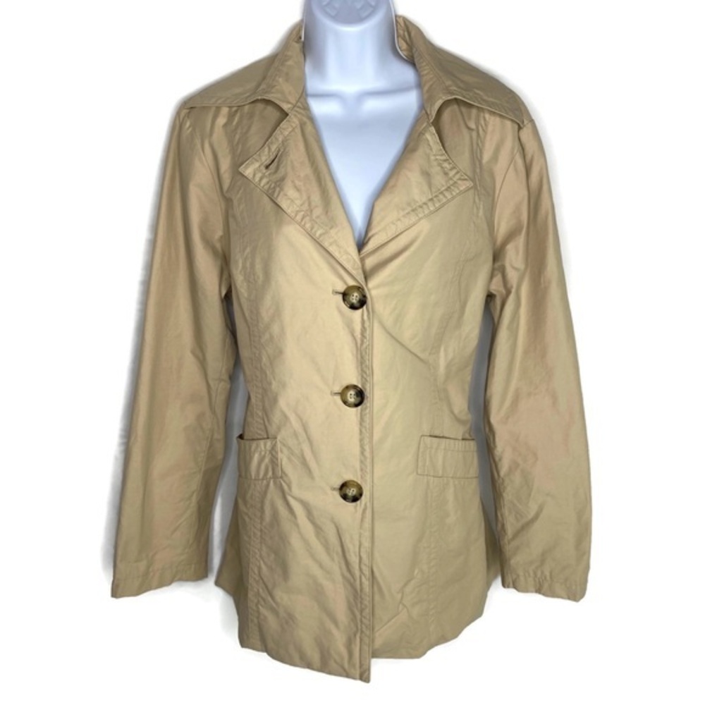 Talbots Tan Rain Jacket Large